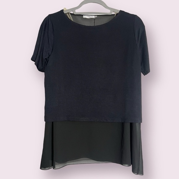 Piazza Italia Twist Back Black Blouse - Picture 1 of 9